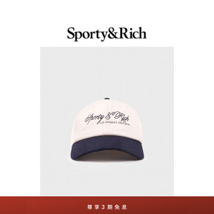 [秋冬新品]Sporty&Rich Farmhouse系列男女同款撞色羊毛棒球帽