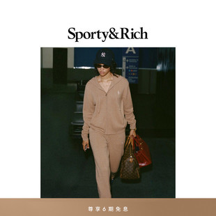 Off Sporty&Rich Duty系列女士休闲舒适羊绒针织长裤 秋冬新品
