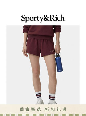 [甄选八折]Sporty&Rich 女士美式复古学院风宽松阔腿休闲短裤