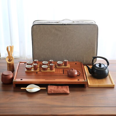 紫砂壶茶具d表演套装乌龙茶青茶艺教学茶具套组茶艺师培训比赛茶