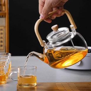 玻璃茶壶泡茶家用提梁壶电w陶炉加热煮茶壶耐热泡茶壶养生烧水壶