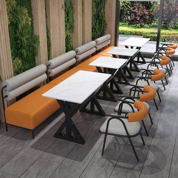 轻奢铁艺卡座沙发奶茶店甜品店西餐厅日式接待餐厅桌椅组合沙发椅,住宅家具,餐桌+餐椅,淘宝优惠券,粉丝福利购,淘宝优惠卷