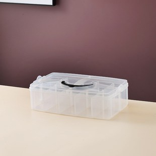 工具箱家用多功能大号五金整理箱电工多格透明塑料盒首饰盒化妆盒