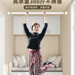 免打孔伸缩杆免钉晾衣杆衣架不锈钢窗帘挂杆浴帘杆子门帘衣柜撑杆
