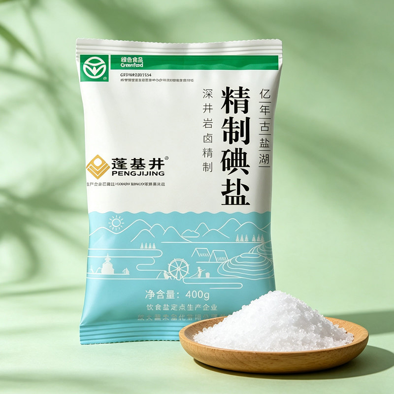 四川精制家用食用盐400g深井盐加碘食盐含碘矿盐细盐炒菜