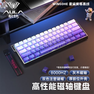 狼蛛WiN60HE磁轴机械键盘赛事级电竞游戏宏驱动0死区8000hz高性能