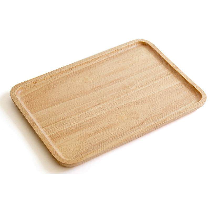 0橡胶木方形盘子西餐披萨板托盘 橡木质面包托盘木制方盘实木