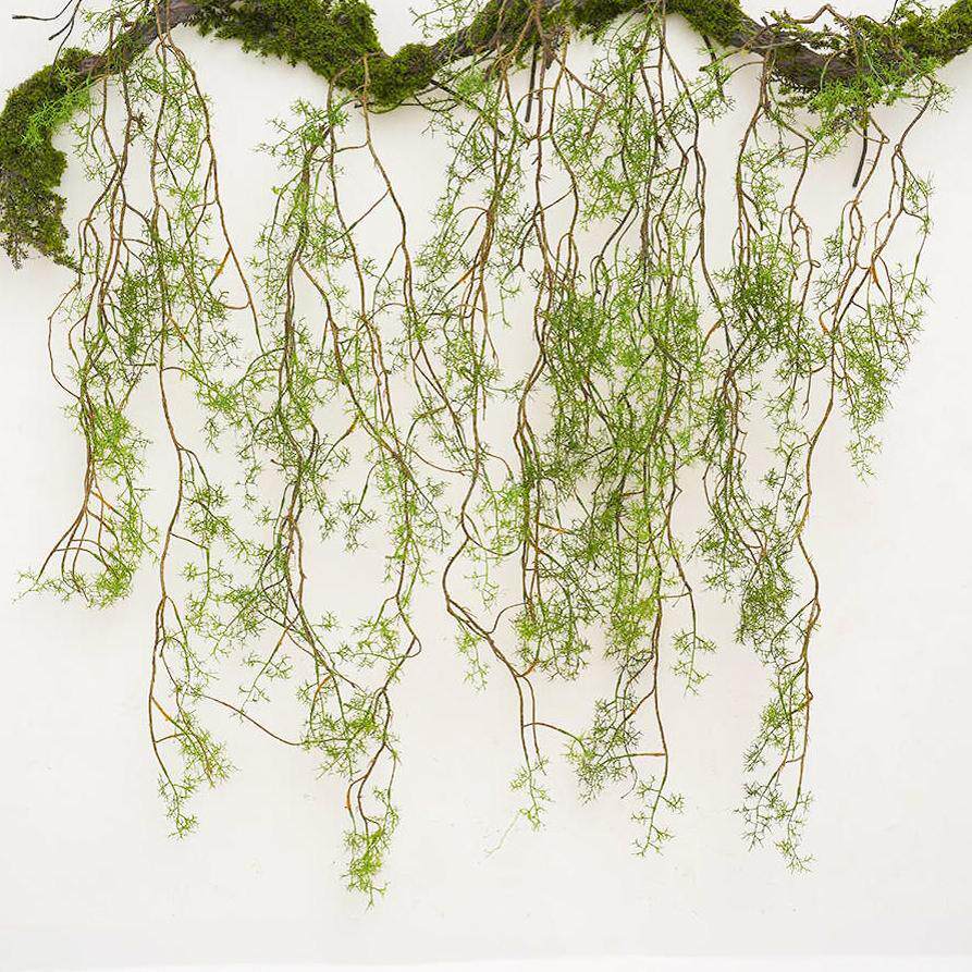 新疆包邮仿真绿植壁挂垂吊植物墙装饰藤条假花塑料室内客厅吊顶墙