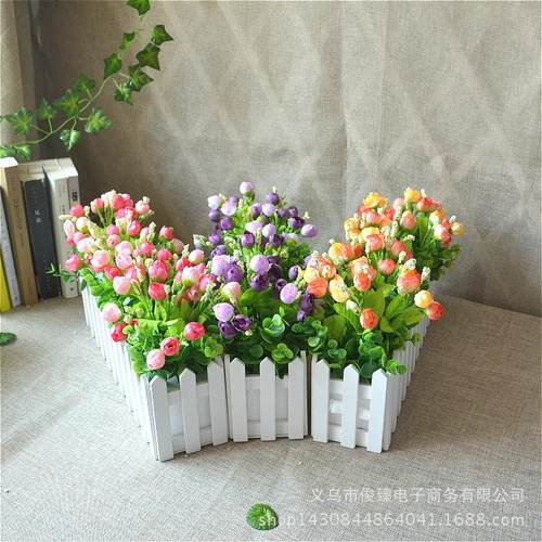 婚庆展会布置仿真花套装绢布人造假花餐厅隔断店面墙角装饰栅栏花