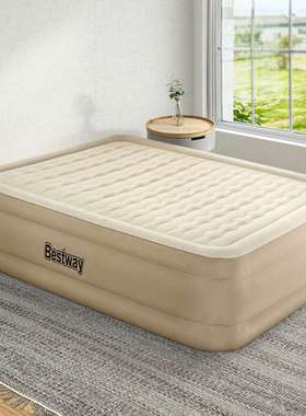 Bestway69050双人双层布面充气床内置泵家用户外加厚充气床气垫床