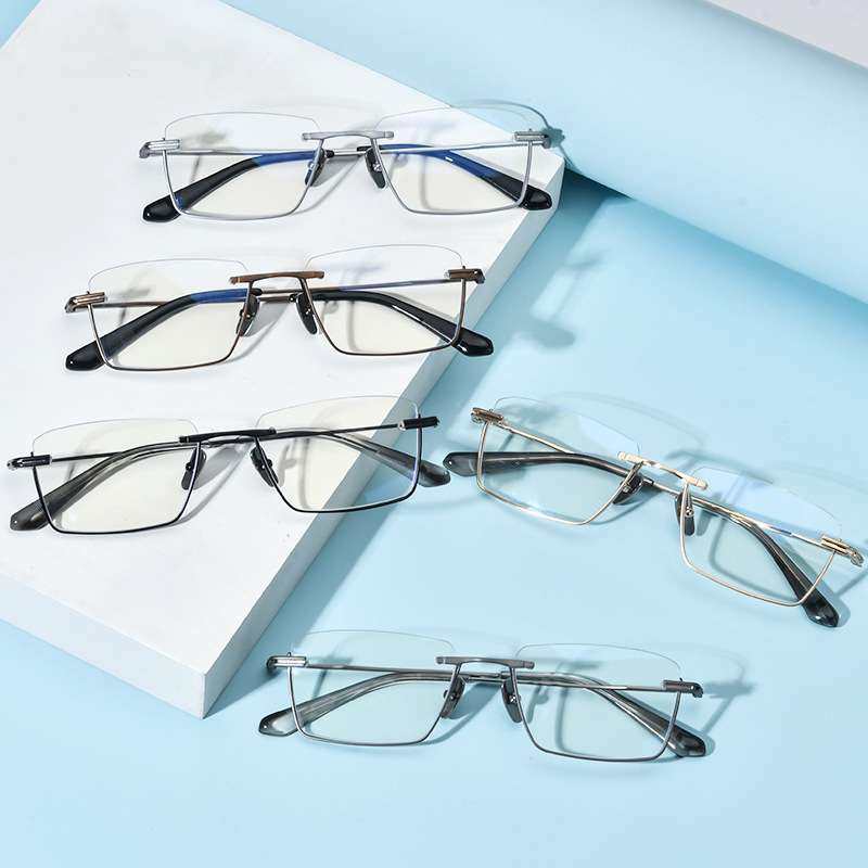 无螺丝半框方形商务眼镜架男超轻纯钛金属光学近视眼镜框男士深圳,农机/农具/农膜,割灌机/割草机/油锯,淘宝优惠券,粉丝福利购,淘宝优惠卷