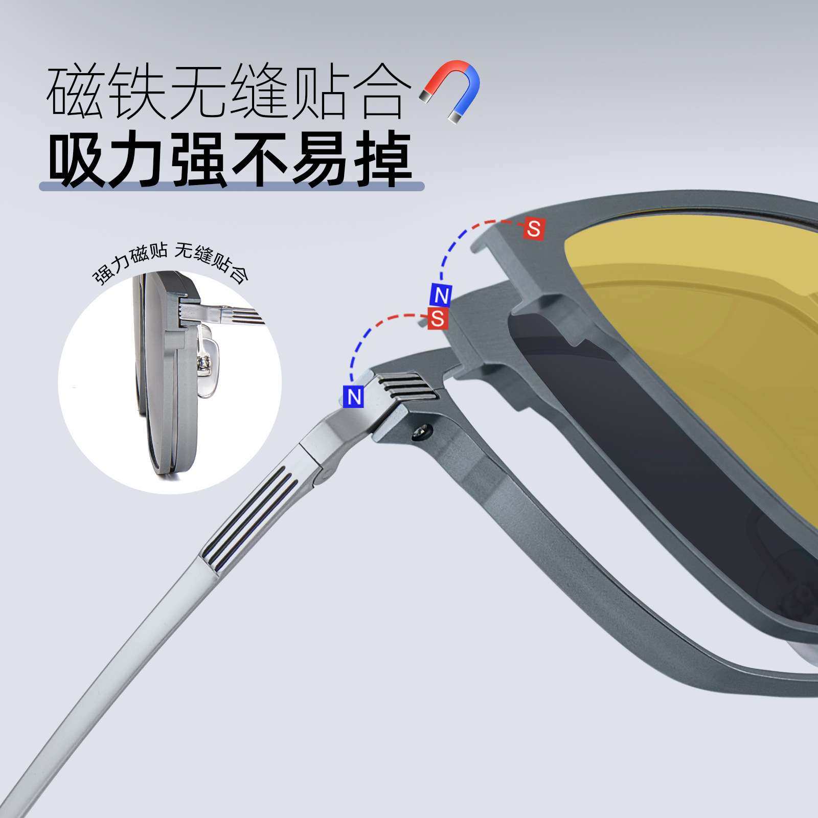 铝镁复古磁吸眼镜三合一套镜柔韧钛腿不夹脸可配镜丹阳,农机/农具/农膜,割灌机/割草机/油锯,淘宝优惠券,粉丝福利购,淘宝优惠卷