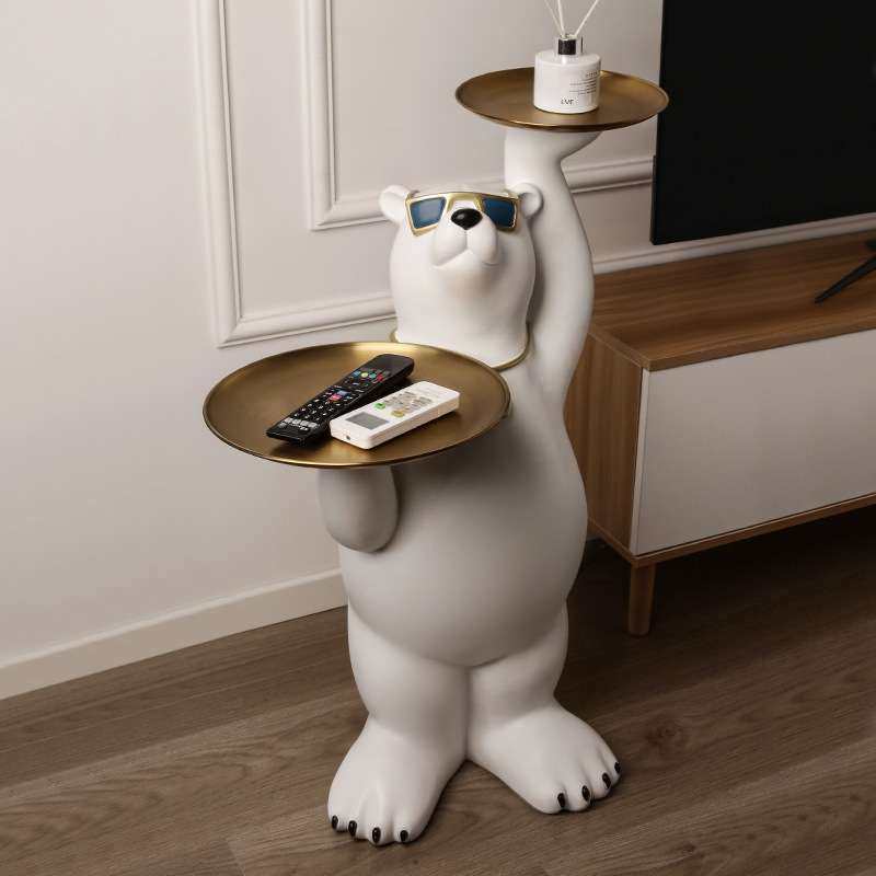 创意大型北极熊落地摆件客厅沙发旁托盘收纳家居装饰乔迁新居礼品,农机/农具/农膜,割灌机/割草机/油锯,淘宝优惠券,粉丝福利购,淘宝优惠卷