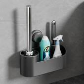 跨境强力吸盘马桶刷套装 卫生间厕所刷子神器自提 家用无死角壁挂式