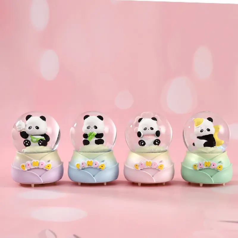 国潮水晶球小摆件可爱卡通萌宠发光玩具学生毕业生日礼物