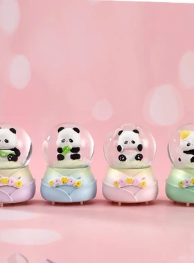 国潮水晶球小摆件可爱卡通萌宠发光玩具学生毕业生日礼物