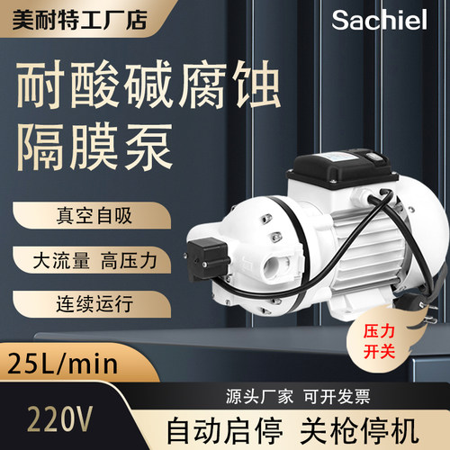 220V隔膜泵耐酸碱耐腐蚀关枪自停