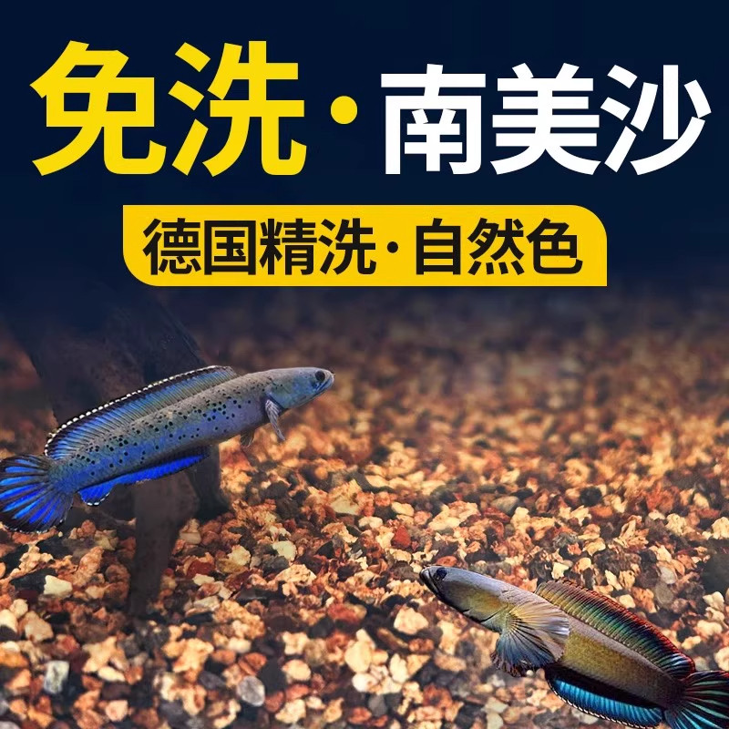 免洗造景鱼缸底沙龟缸南美棕沙雷龙热带鱼底沙雨林沙凤尾斗鱼三湖