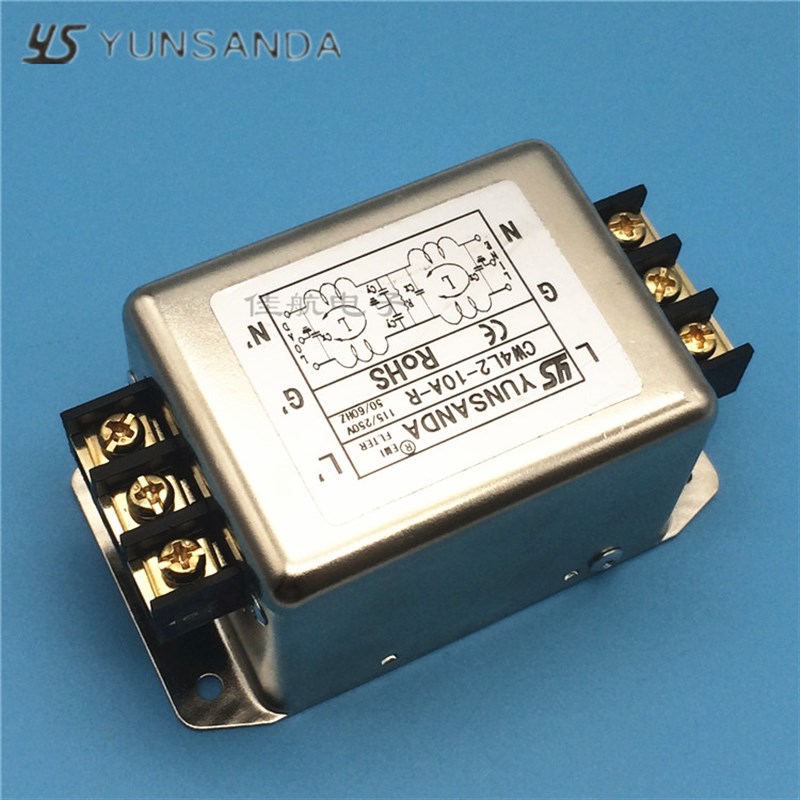电源滤波器220V抗干扰CW4L2-10A-R滤波器端子台30A CW4VL2-20A-R