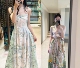 605@ 澳洲Camilla卡米拉真丝印花度假风镶钻仙女吊带连衣裙 621