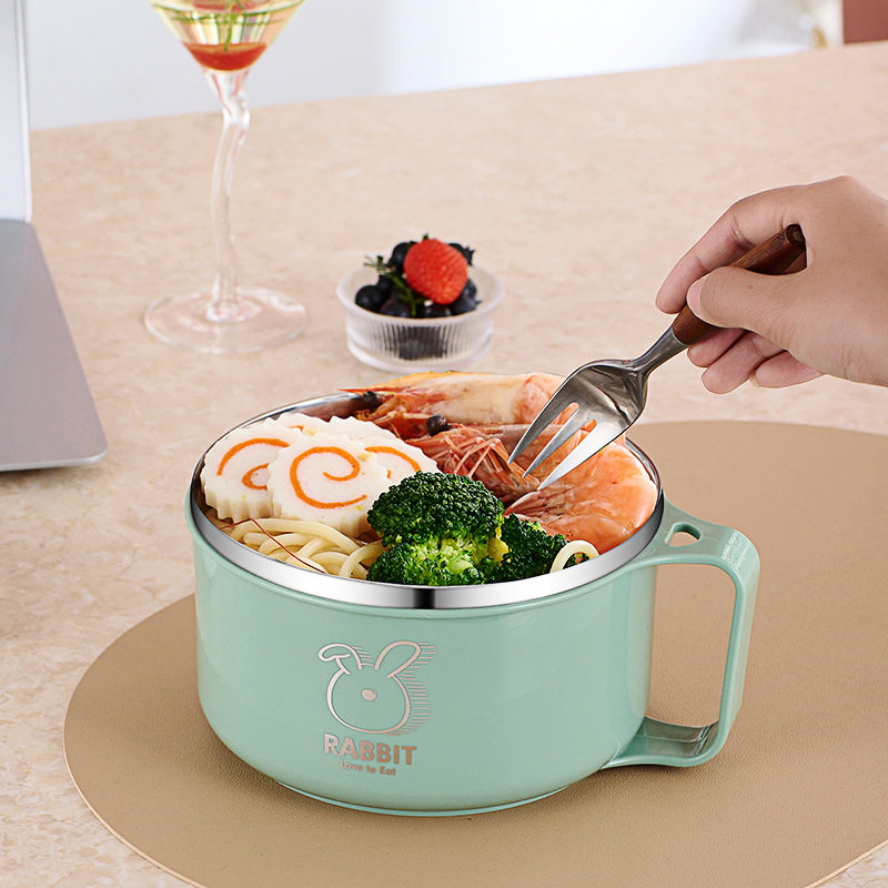 打工人饭盒泡面碗带盖宿舍学生高颜值泡面碗打饭方便饭盒