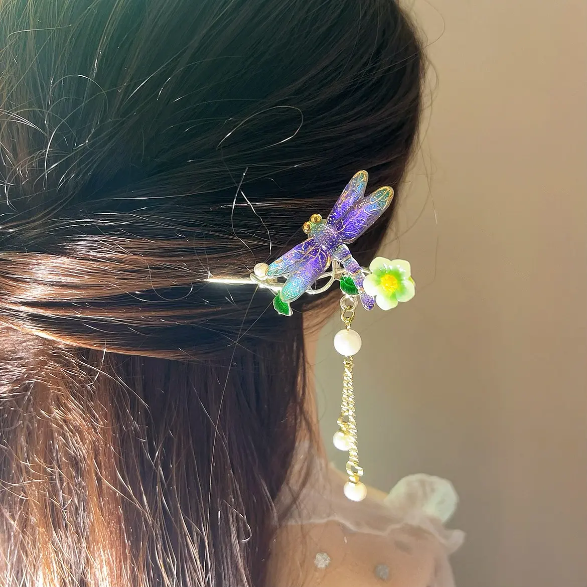 古风渐变蜻蜓发簪高级感金属流苏步摇女新中式小清新挽发发饰发钗,饰品/流行首饰/时尚饰品新,发饰,淘宝优惠券,粉丝福利购,淘宝优惠卷