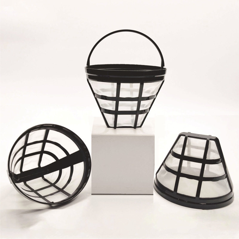 尼龙咖啡过滤器带提手FDA煮茶器净水设备咖啡机过滤网漏斗滴漏式