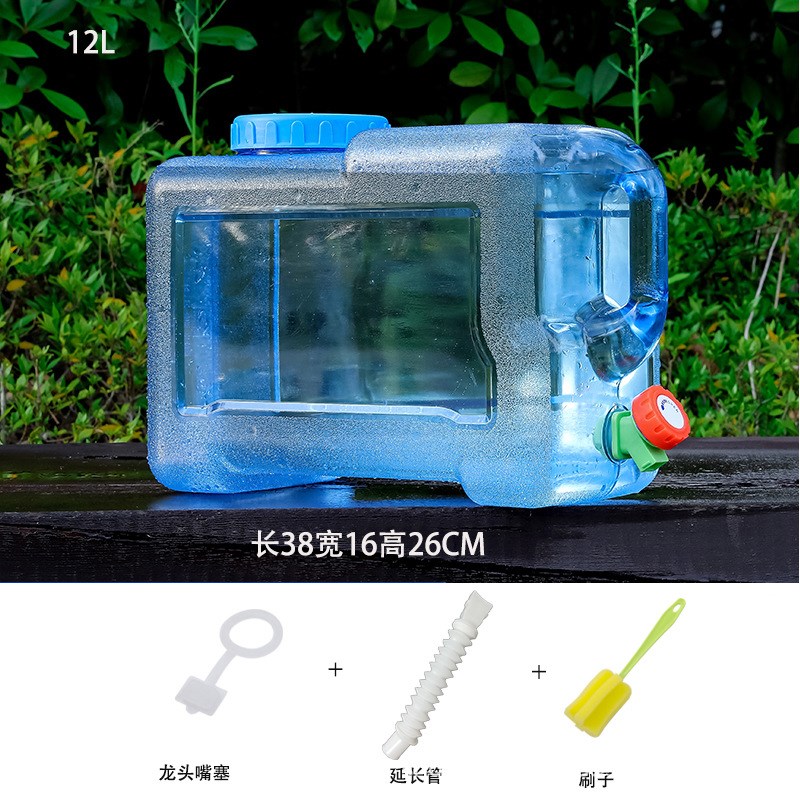 pc户外水桶家用储水用蓄水大容量塑料装存水矿泉纯净饮水箱带龙头