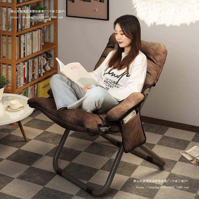 家用折叠沙发躺椅学生宿舍寝室懒人阳台靠背电脑椅子卧室单人