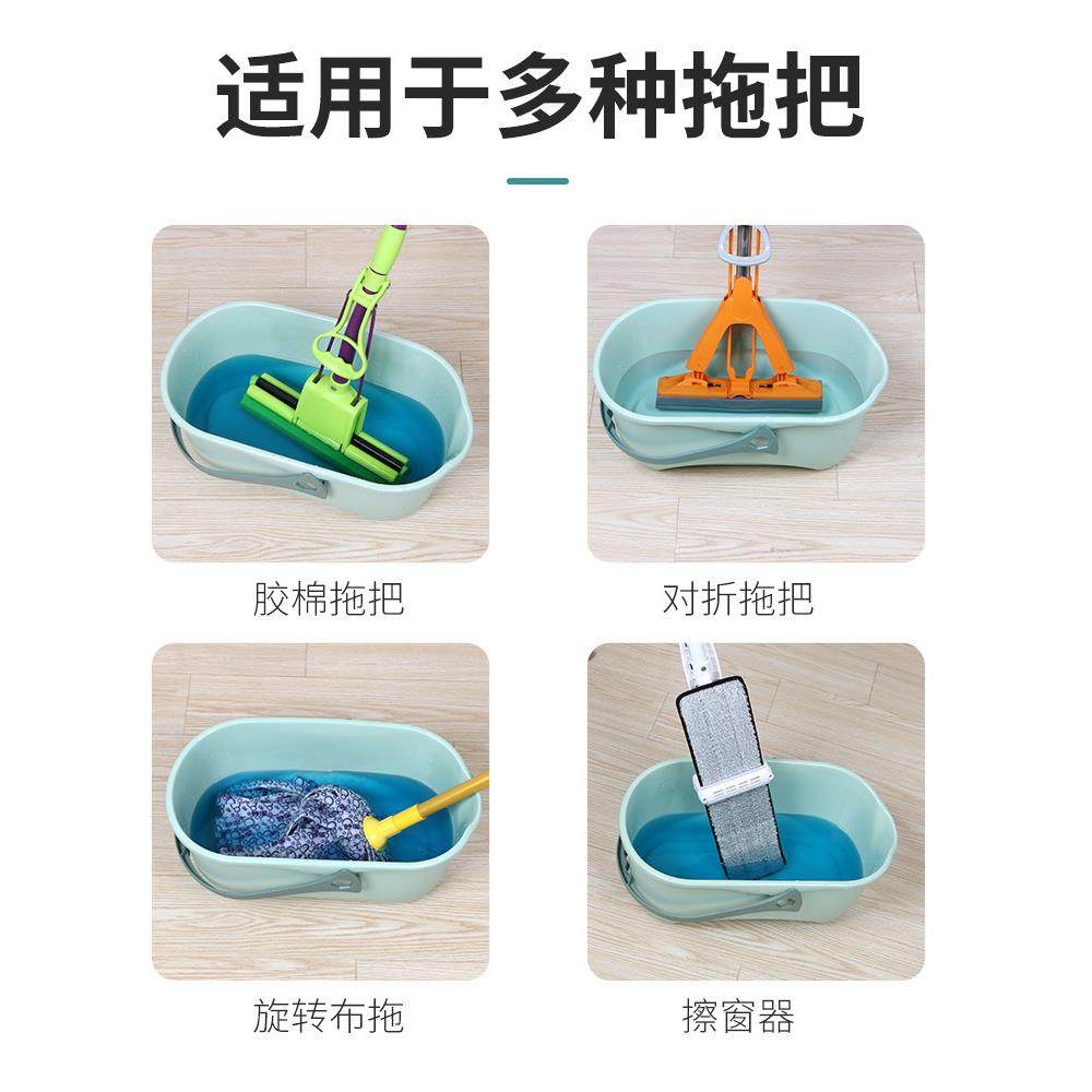 手提拖把桶单桶单卖长方形平板旋转涮拖把清洗桶塑料墩布直销