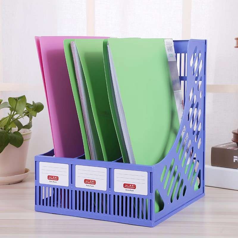 东启 PP塑料三合一三组文件架 资料架/文件框/资料框/文件盘书架