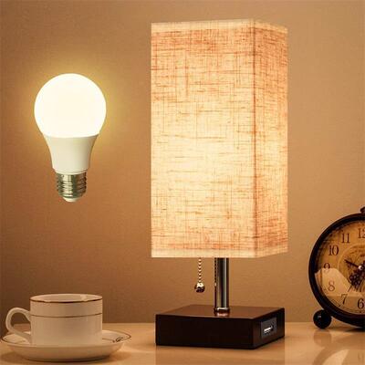 复古卧室床头灯美式简约创意书桌LAZADA虾皮拉线小台灯