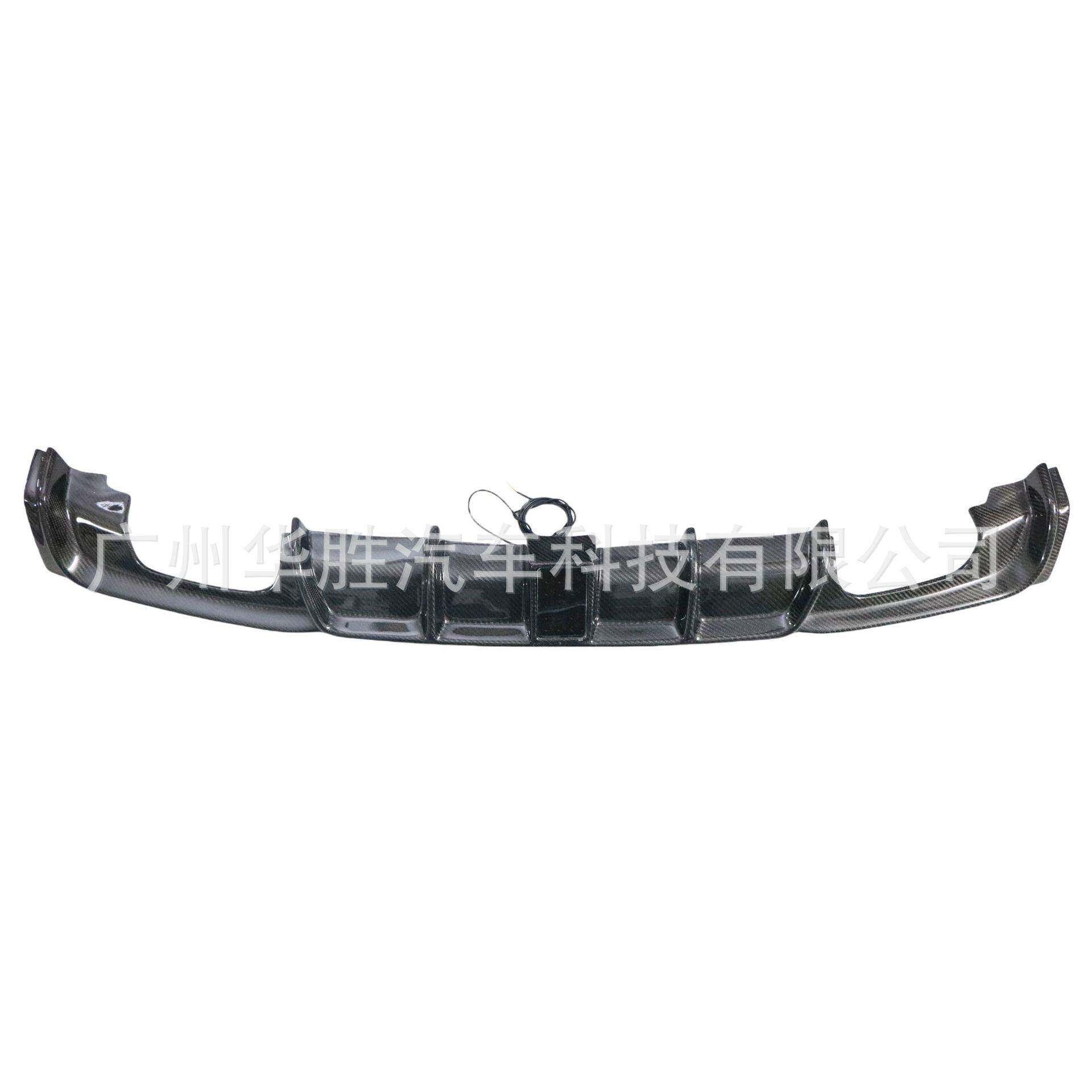 适用宝马3系F30F35改装MP款后扩散器碳纤维带灯后唇双边双出尾唇