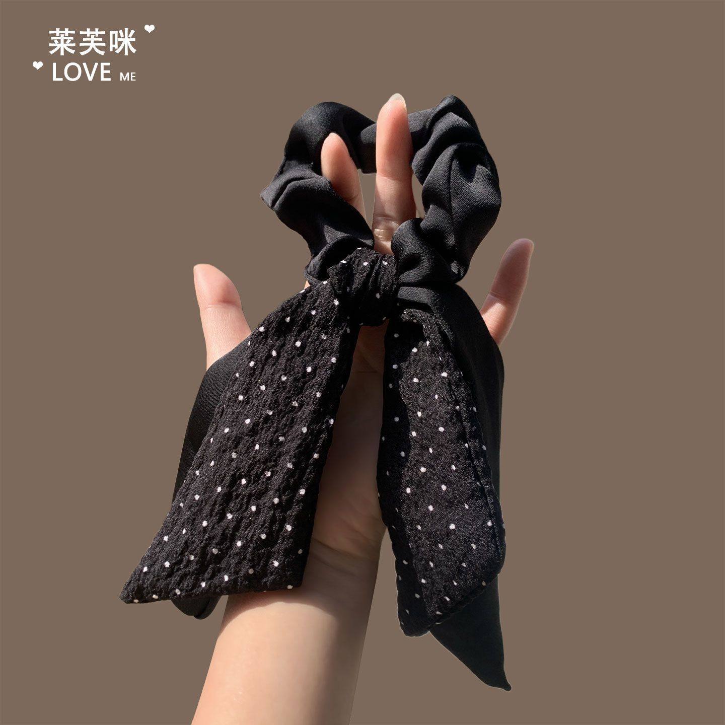 赵露思同款波点飘带发圈黑色大肠蝴蝶结新款头饰马尾发绳发饰头绳,饰品/流行首饰/时尚饰品新,绳,淘宝优惠券,粉丝福利购,淘宝优惠卷