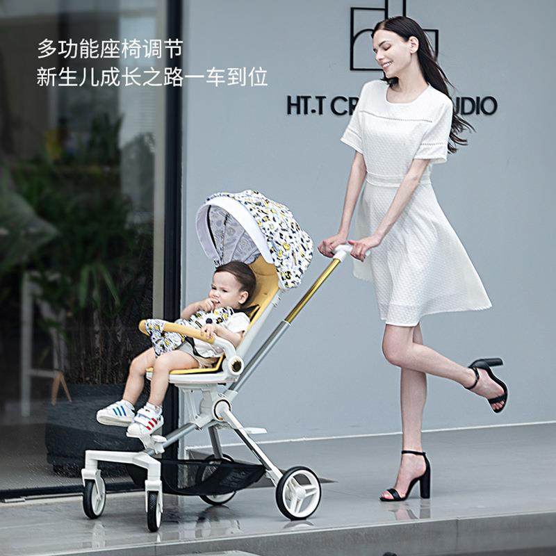 夏季折叠儿童手推车轻便双向遛娃婴儿手推车可躺高景观宝宝车遮阳