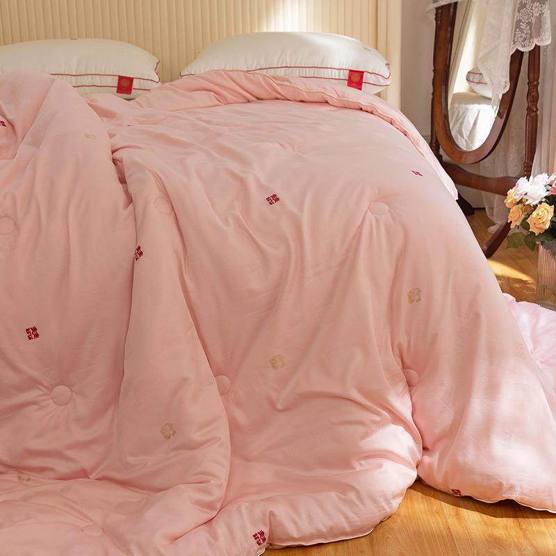 2024新款60S天丝彩锦蚕丝囍被子婚庆被芯春秋冬被,纺织面料/辅料/配套,纺织机械配件,淘宝优惠券,粉丝福利购,淘宝优惠卷