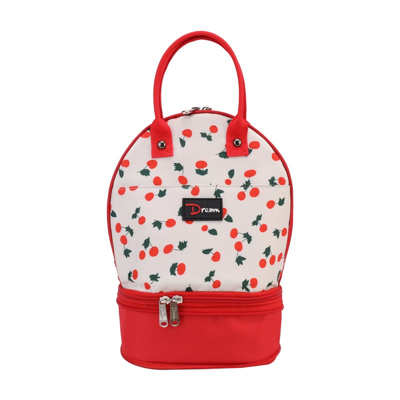 新款双层午餐包手提保温饭盒袋日式多功能妈咪储奶冰包母乳保温包