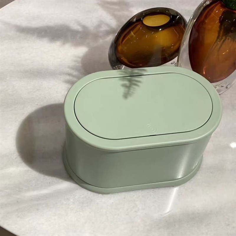 桌面款不锈钢垃圾桶3L按压式家用小号厨房茶几办公桌餐厅车载纸篓