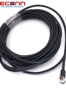 90度直角弯头M12 X编码8Pin 8芯公头转RJ45网线 万兆CAT6A 10GB/S