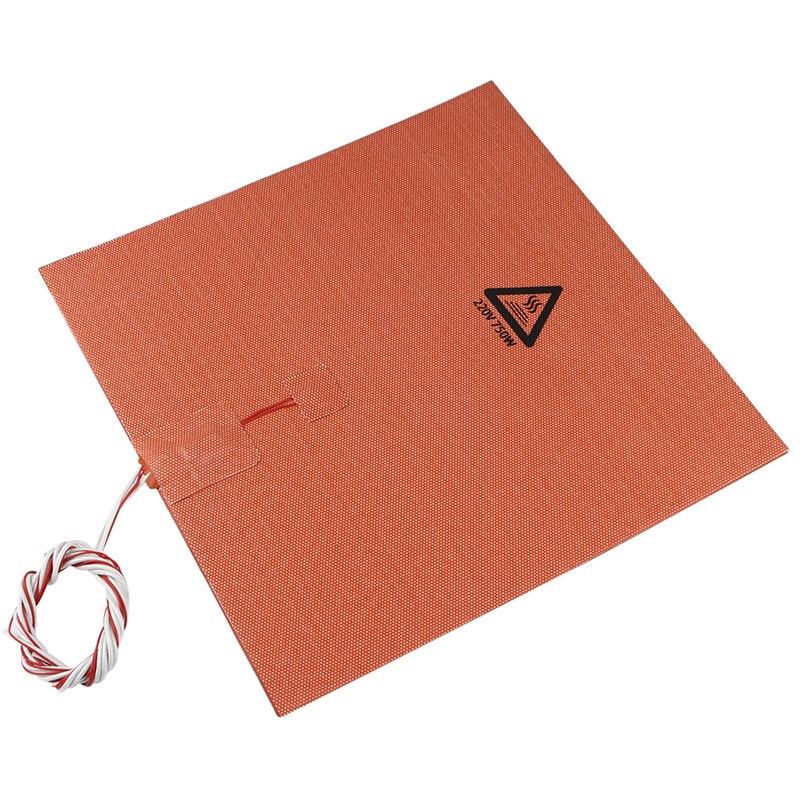 3D打印机配件300mm*300mm 220V 750W进口热床硅胶垫 带背胶耐高温