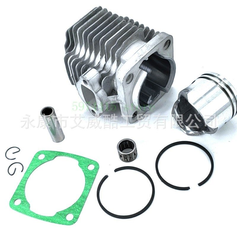 迷你摩托车配件49CC小跑车小越野车两冲发动机缸套缸体活塞总成