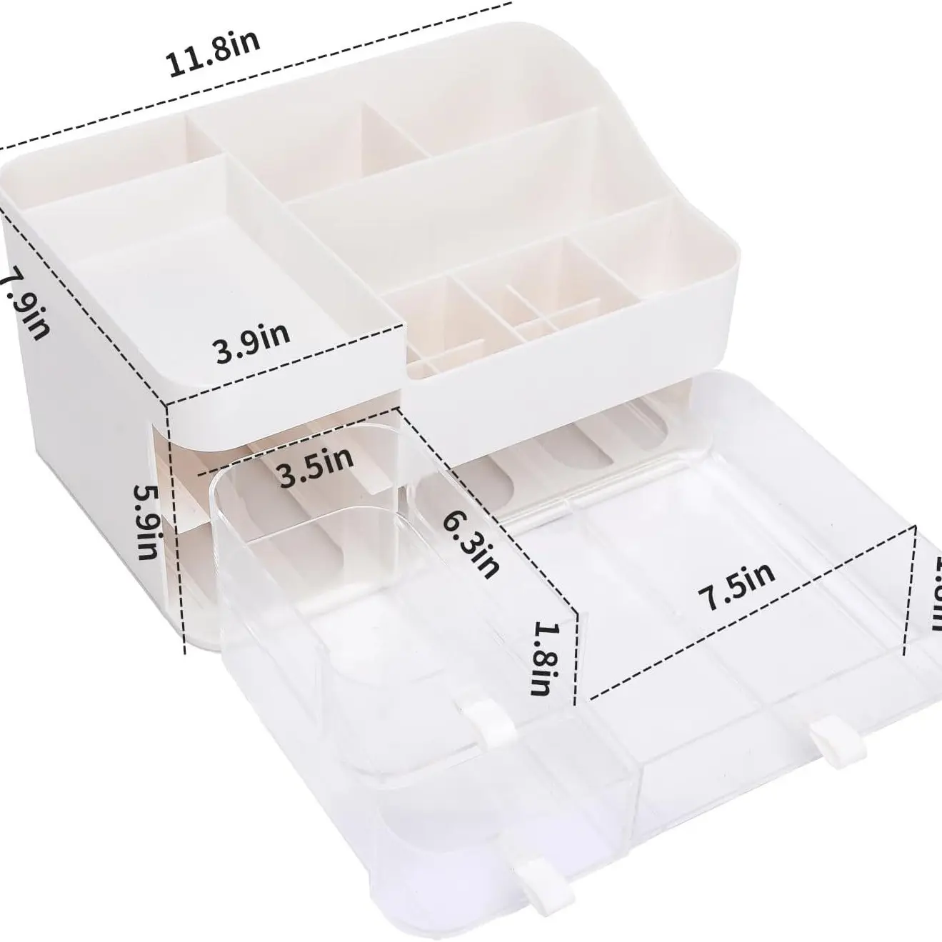 化妆品收纳盒抽屉式防尘置物架桌面多功能护肤品整理化妆盒