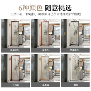 实木办公室隔断墙卧室遮挡家用 屏风隔断客厅折叠移动中国风新中式