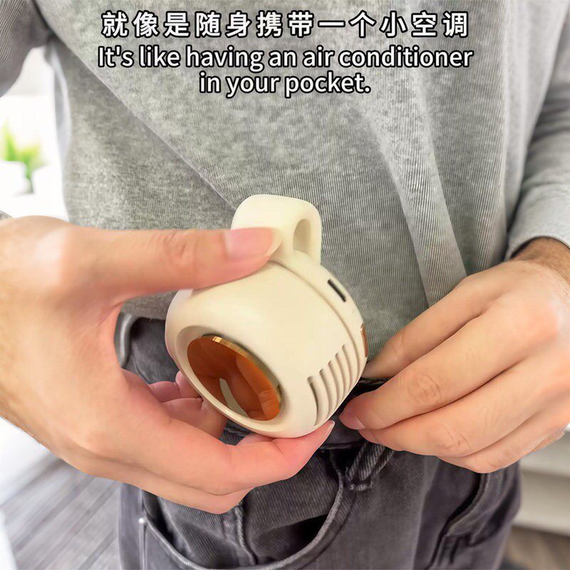 行走无叶迷你风扇挂颈挂腰静音