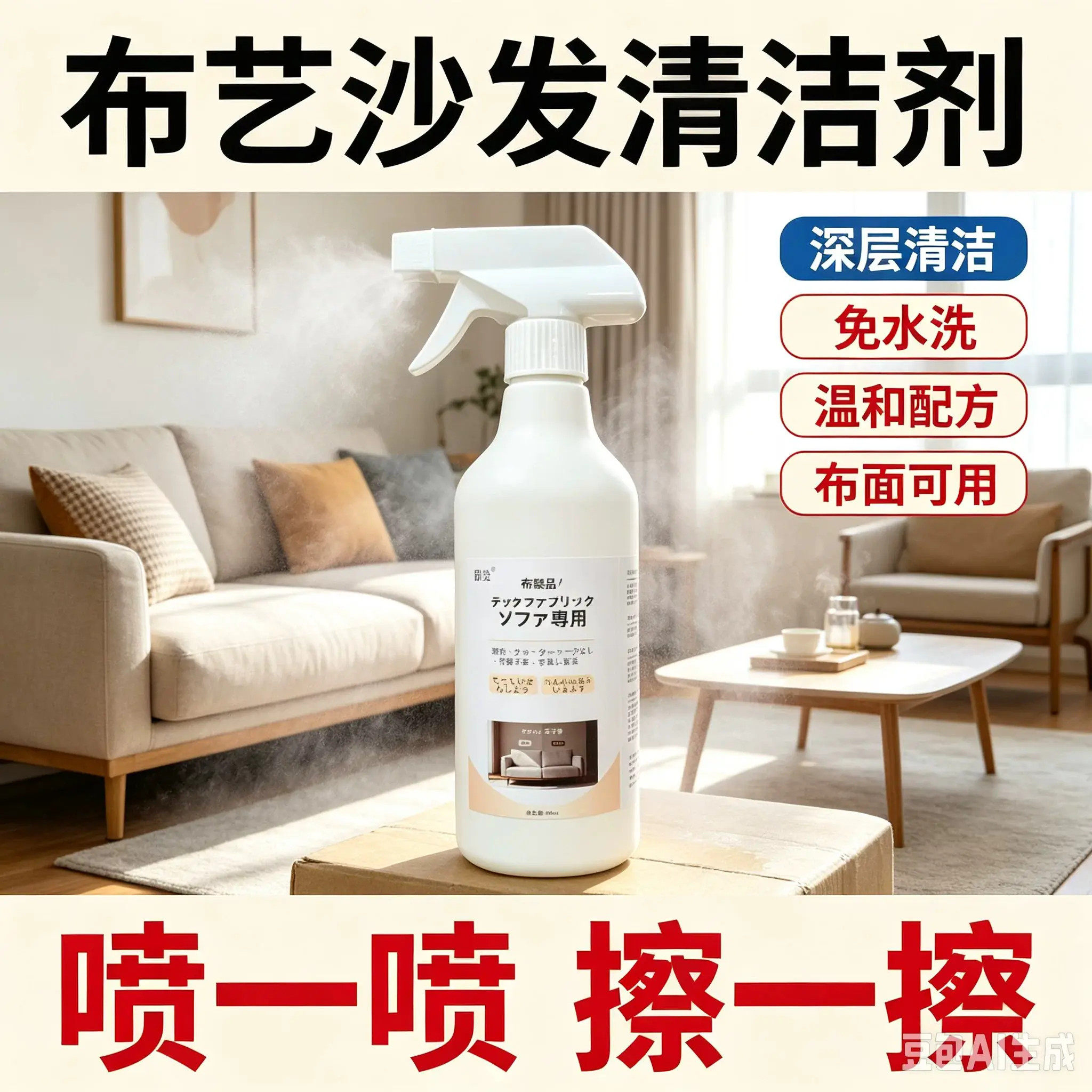 免拆卸清洗多用途沙发窗帘清洁剂