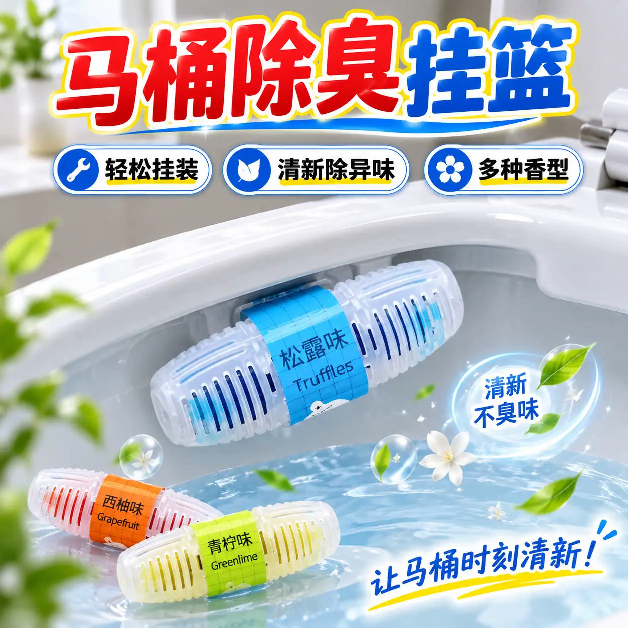 智能马桶适配挂球洁厕剂除臭