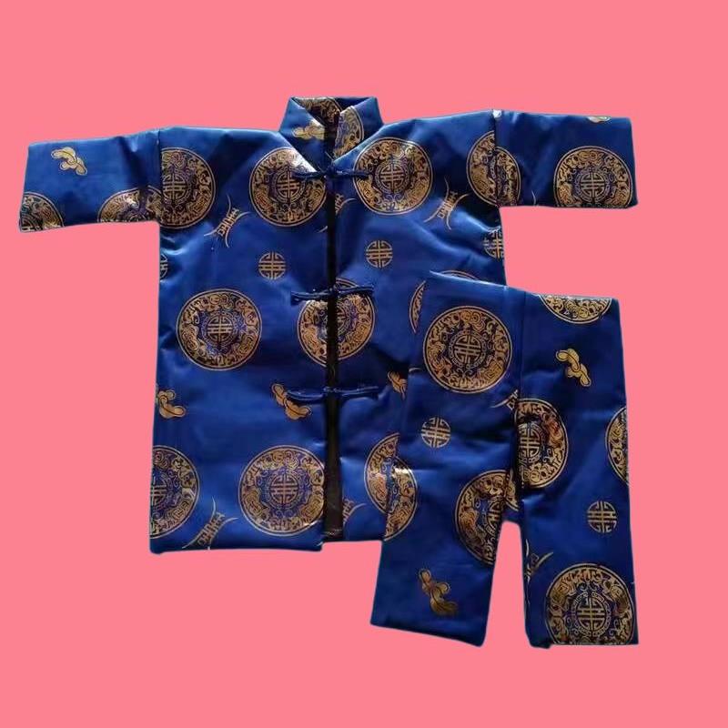 男女绸缎加棉老人衣服高档布料节日布艺寒衣十月一寒衣节布艺礼品