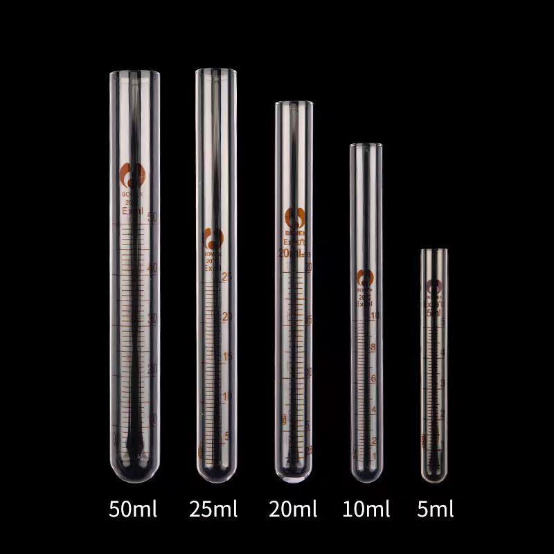 加厚玻璃刻度试管 试管带刻度 5ml 10ml 20ml刻度试管教学实验室