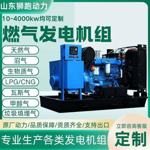 大型燃气发电机组10-4000Kw瓦斯沼气油田养殖场大功率并机并网