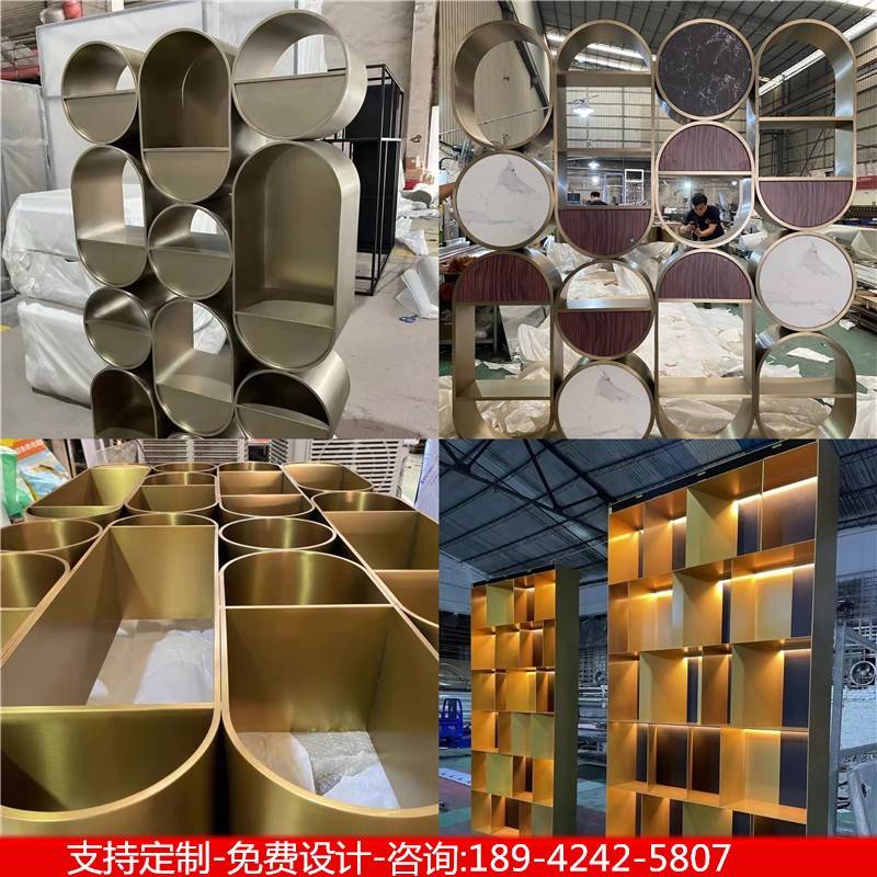 定制不锈钢异形焊接加工弯圆激光金属电镀柜框架装饰围边工程制品